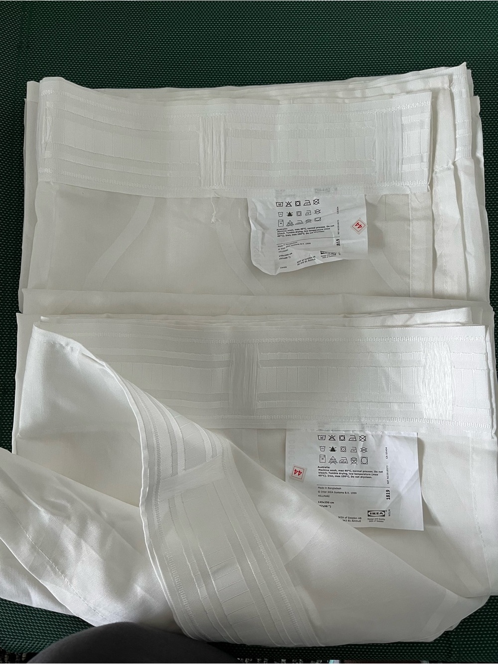 IKEA White Semi-transparent Sheer Curtain